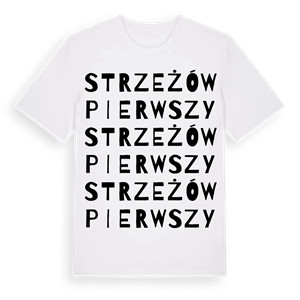 Strzeżów Pierwszy ordlek t-shirt – ekologisk bomull t-shirt från Pinshirt