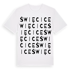 Święcice ordlek t-shirt – ekologisk bomull t-shirt från Pinshirt