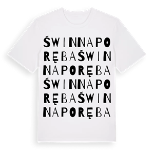 Świnna Poręba ordlek t-shirt – ekologisk bomull t-shirt från Pinshirt