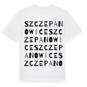 Szczepanowice ordlek t-shirt – ekologisk bomull t-shirt från Pinshirt