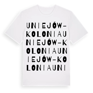 Uniejów-Kolonia ordlek t-shirt – ekologisk bomull t-shirt från Pinshirt
