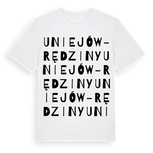 Uniejów-Rędziny ordlek t-shirt – ekologisk bomull t-shirt från Pinshirt