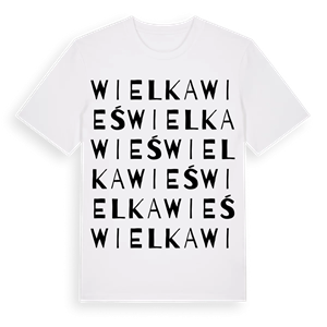 Wielka Wieś ordlek t-shirt – ekologisk bomull t-shirt från Pinshirt