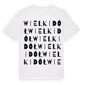 Wielki Dół ordlek t-shirt – ekologisk bomull t-shirt från Pinshirt