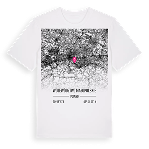 województwo małopolskie karta t-shirt – ekologisk bomull t-shirt från Pinshirt