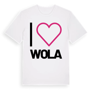 Jag älskar Wola t-shirt stort tryck – ekologisk bomull t-shirt från Pinshirt