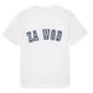 Za Wodą college t-shirt – ekologisk bomull t-shirt från Pinshirt