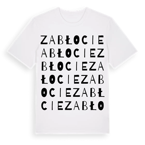 Zabłocie ordlek t-shirt – ekologisk bomull t-shirt från Pinshirt