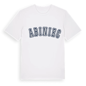 Żabiniec college t-shirt – ekologisk bomull t-shirt från Pinshirt