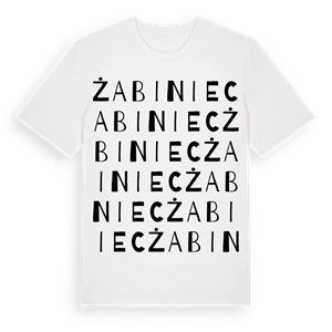 Żabiniec ordlek t-shirt – ekologisk bomull t-shirt från Pinshirt