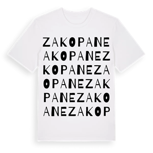 Zakopane ordlek t-shirt – ekologisk bomull t-shirt från Pinshirt