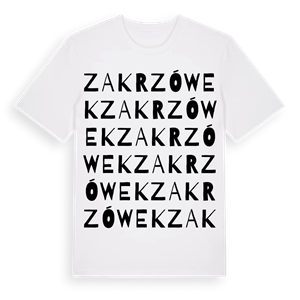 Zakrzówek ordlek t-shirt – ekologisk bomull t-shirt från Pinshirt