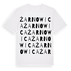 Żarnowica ordlek t-shirt – ekologisk bomull t-shirt från Pinshirt