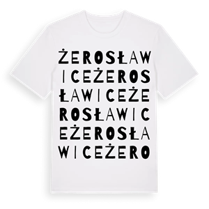 Żerosławice ordlek t-shirt – ekologisk bomull t-shirt från Pinshirt