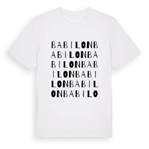 Babilon ordlek t-shirt – ekologisk bomull t-shirt från Pinshirt