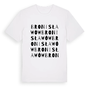 Bronisławów ordlek t-shirt – ekologisk bomull t-shirt från Pinshirt