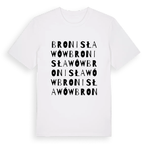 Bronisławów ordlek t-shirt – ekologisk bomull t-shirt från Pinshirt