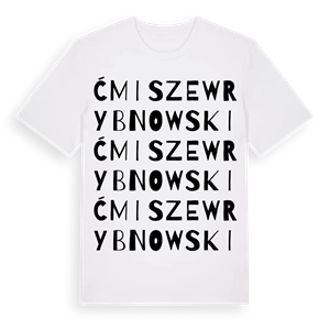 Ćmiszew Rybnowski ordlek t-shirt – ekologisk bomull t-shirt från Pinshirt