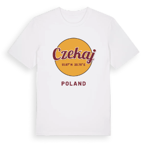 Czekaj cirkel t-shirt – ekologisk bomull t-shirt från Pinshirt