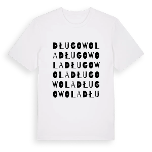Długowola ordlek t-shirt – ekologisk bomull t-shirt från Pinshirt