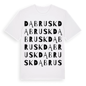 Dąbrusk ordlek t-shirt – ekologisk bomull t-shirt från Pinshirt