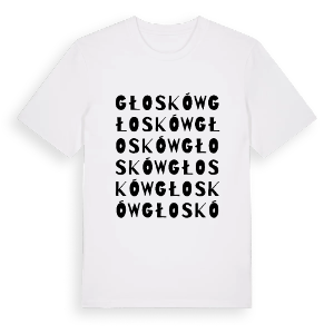 Głosków ordlek t-shirt – ekologisk bomull t-shirt från Pinshirt