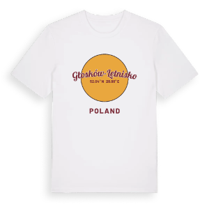 Głosków-Letnisko cirkel t-shirt – ekologisk bomull t-shirt från Pinshirt