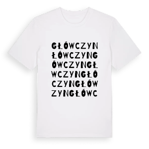 Główczyn ordlek t-shirt – ekologisk bomull t-shirt från Pinshirt