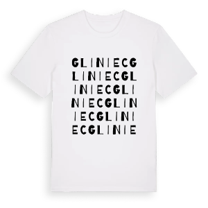 Gliniec ordlek t-shirt – ekologisk bomull t-shirt från Pinshirt