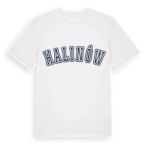 Halinów college t-shirt – ekologisk bomull t-shirt från Pinshirt