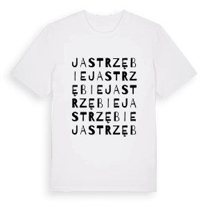 Jastrzębie ordlek t-shirt – ekologisk bomull t-shirt från Pinshirt