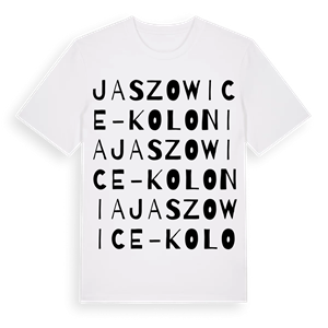 Jaszowice-Kolonia ordlek t-shirt – ekologisk bomull t-shirt från Pinshirt