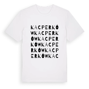 Kacperków ordlek t-shirt – ekologisk bomull t-shirt från Pinshirt