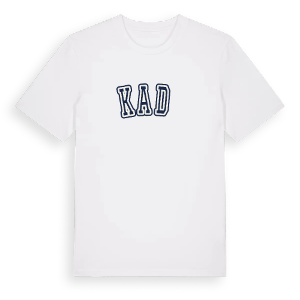 Kadź college t-shirt – ekologisk bomull t-shirt från Pinshirt