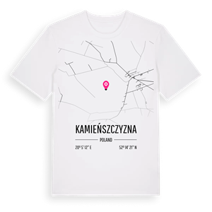 Kamieńszczyzna karta t-shirt – ekologisk bomull t-shirt från Pinshirt