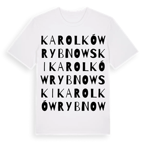 Karolków Rybnowski ordlek t-shirt – ekologisk bomull t-shirt från Pinshirt