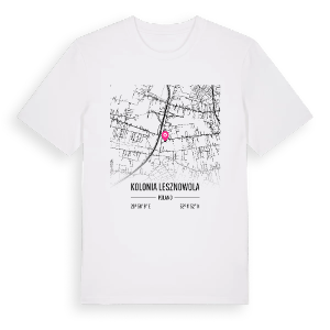Kolonia Lesznowola karta t-shirt – ekologisk bomull t-shirt från PinShirt