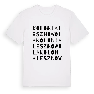 Kolonia Lesznowola ordlek t-shirt – ekologisk bomull t-shirt från PinShirt