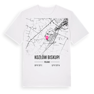 Kozłów Biskupi karta t-shirt – ekologisk bomull t-shirt från Pinshirt