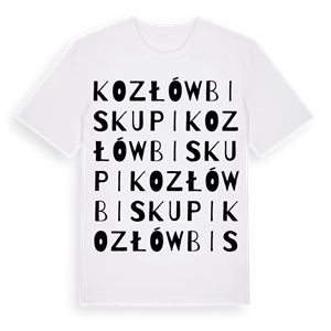Kozłów Biskupi ordlek t-shirt – ekologisk bomull t-shirt från Pinshirt