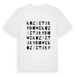 Kozietuły Nowe ordlek t-shirt – ekologisk bomull t-shirt från Pinshirt