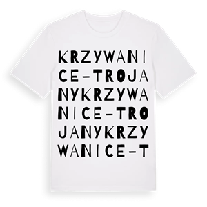 Krzywanice-Trojany ordlek t-shirt – ekologisk bomull t-shirt från Pinshirt