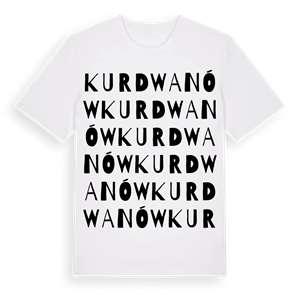 Kurdwanów ordlek t-shirt – ekologisk bomull t-shirt från Pinshirt