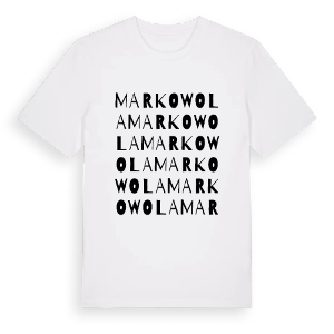 Markowola ordlek t-shirt – ekologisk bomull t-shirt från Pinshirt
