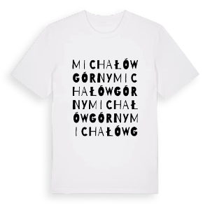 Michałów Górny ordlek t-shirt – ekologisk bomull t-shirt från Pinshirt