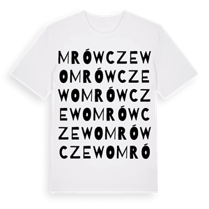 Mrówczewo ordlek t-shirt – ekologisk bomull t-shirt från Pinshirt