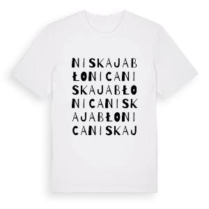 Niska Jabłonica ordlek t-shirt – ekologisk bomull t-shirt från Pinshirt