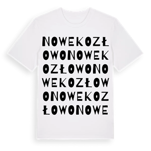 Nowe Kozłowo ordlek t-shirt – ekologisk bomull t-shirt från Pinshirt
