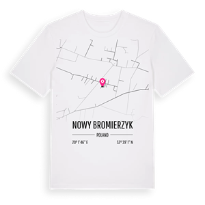Nowy Bromierzyk karta t-shirt – ekologisk bomull t-shirt från Pinshirt