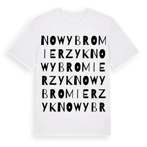 Nowy Bromierzyk ordlek t-shirt – ekologisk bomull t-shirt från Pinshirt
